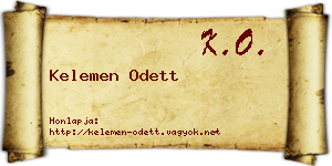 Kelemen Odett névjegykártya